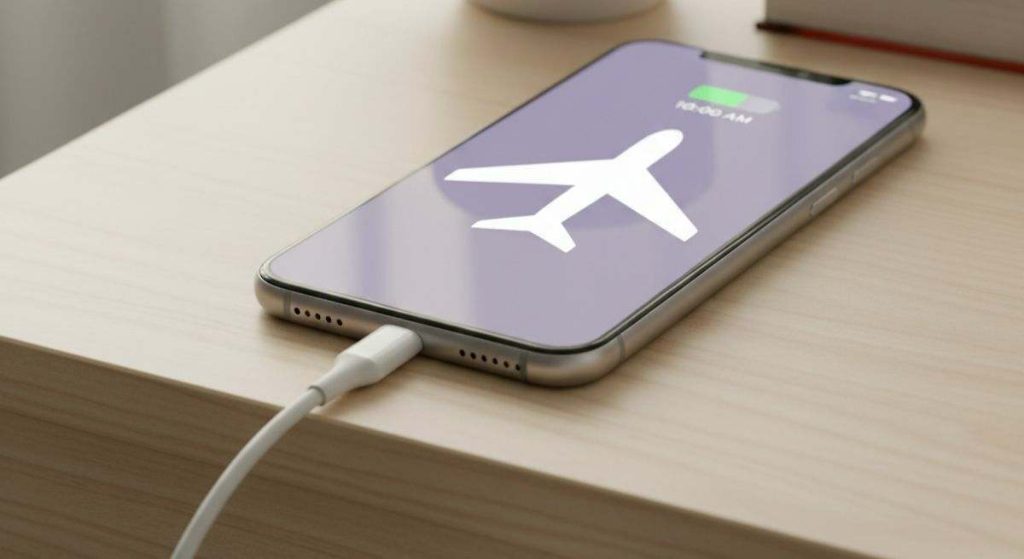 Warum sollte man beim Aufladen des Mobiltelefons den Flugmodus aktivieren?