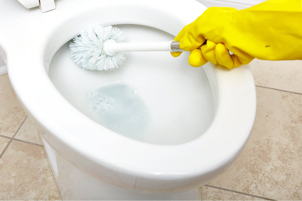 Ich messe einen Löffel ab und streue ihn über Nacht in die Toilette. Gelbe Flecken und unangenehme Gerüche gehören dann der Vergangenheit an.