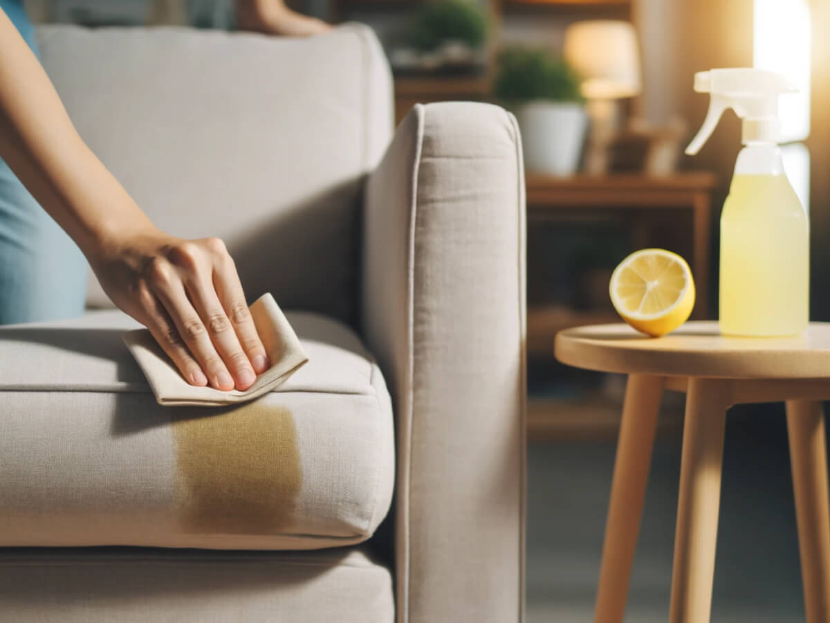 Wie Sie einen fleckigen Sofa mit einem Hausmittel wieder zum Leben erwecken