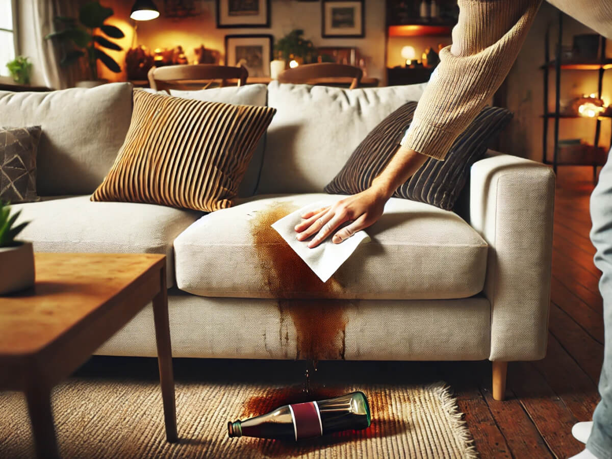 Wie Sie einen fleckigen Sofa mit einem Hausmittel wieder zum Leben erwecken