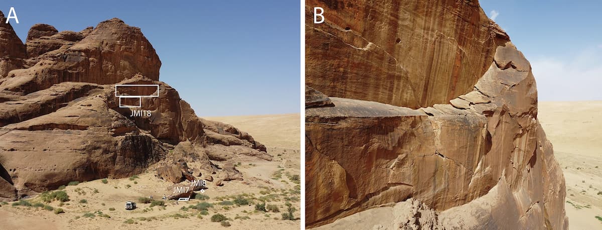 Monumentale Darstellungen von Kamelen, die vor 12.000 Jahren entstanden sind und in Arabien entdeckt wurden, waren „Wegweiser” zum Wasser
