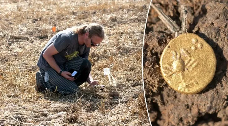 Fund des Jahrhunderts | In einem bepflanzten Feld wurden Münzen und Goldbarren gefunden, die einem Land gehören
