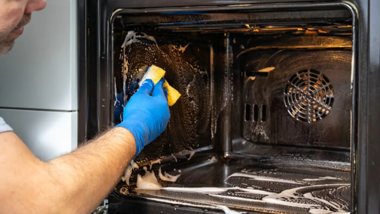 Küchenreinigung: Tipps zum einfachen Entfernen von Fett aus dem Backofen und der Dunstabzugshaube mit Natron und weißem Essig