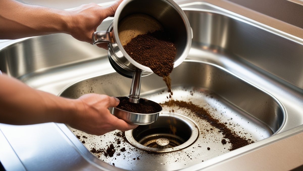 Wie man Kaffeesatz ohne chemische Mittel zum Reinigen des Waschbeckens verwendet